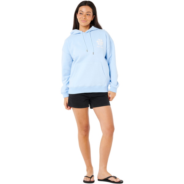 2025 Rip Curl Womens Shore Break Heritage Hoodie 0AKWFL - Light Blue